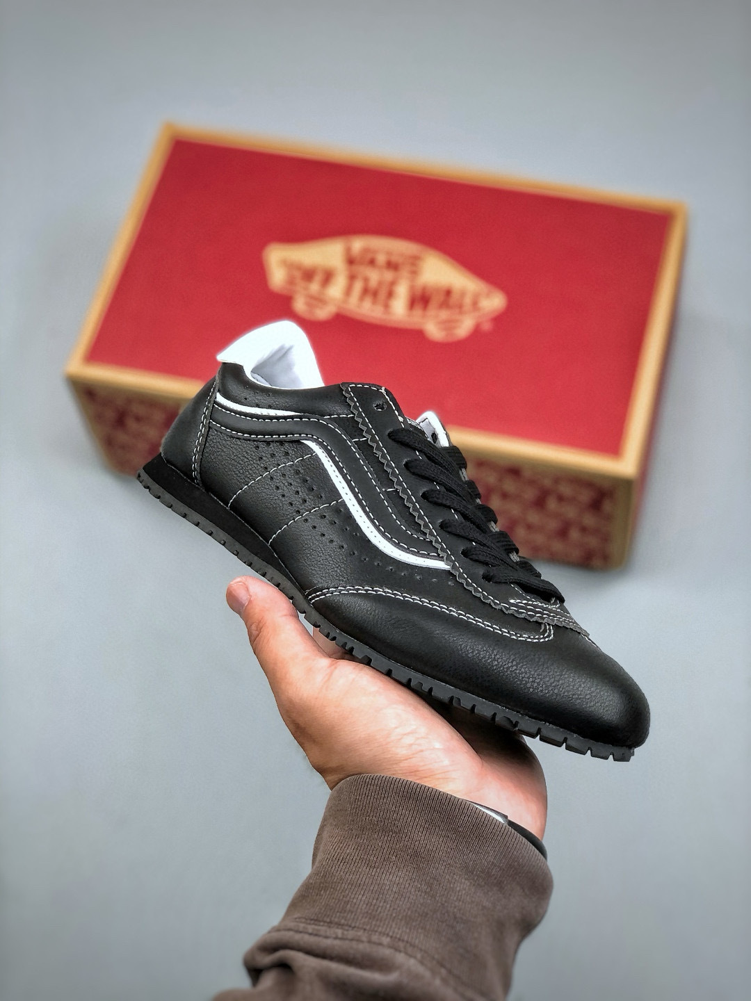 Vans Super LowPro Retro Thin Sole Black Leather Sneakers - Classic Style 2 cmp i1746898508273 707 0 0