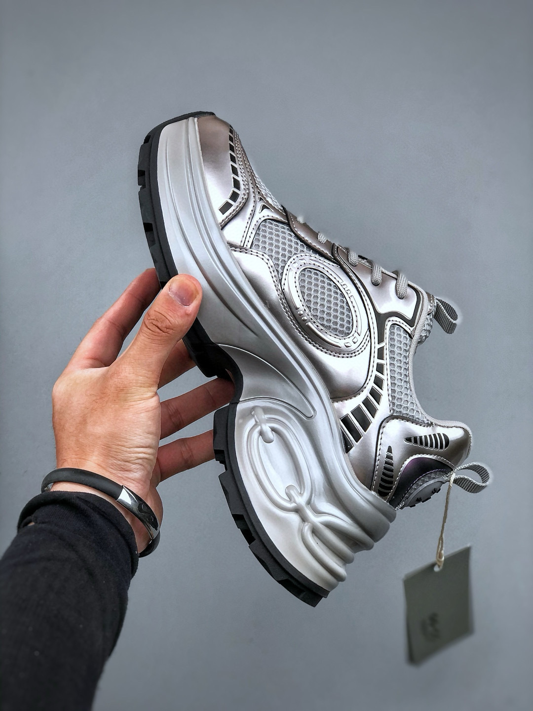GCD Wearable Silver Women's Sneakers Chunky Platform Height Increasing Shoes 3 cmp i1746990848940 1314 0 1