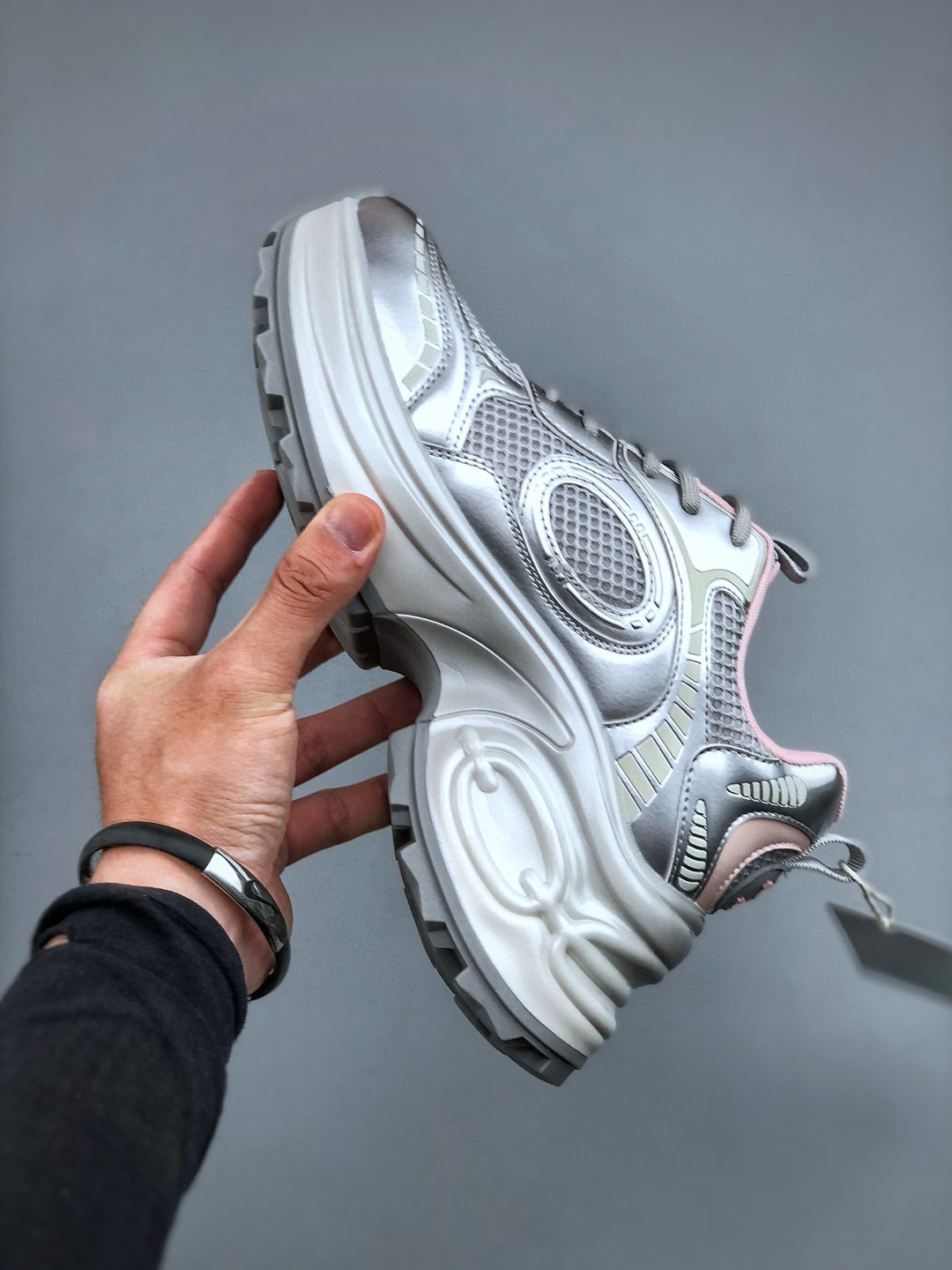 GCD Wearable Silver Women's Sneakers Chunky Platform Height Increasing Shoes 6 cmp i1746990848952 6943 0 4
