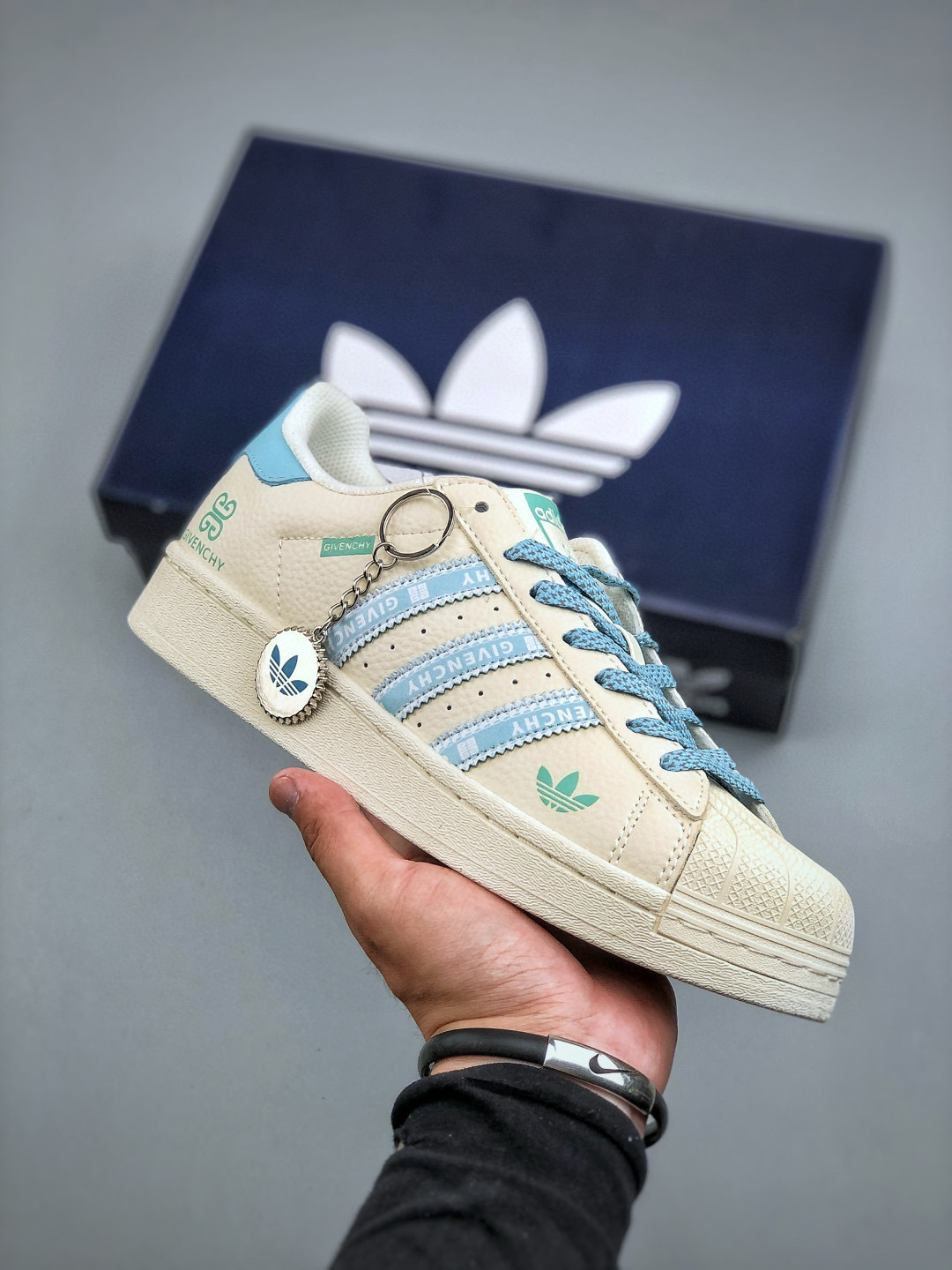 Adidas Superstar Classic Beige/Brown Custom Sneakers with Shell Toe Design 8 cmp i1746991961751 41 0 6