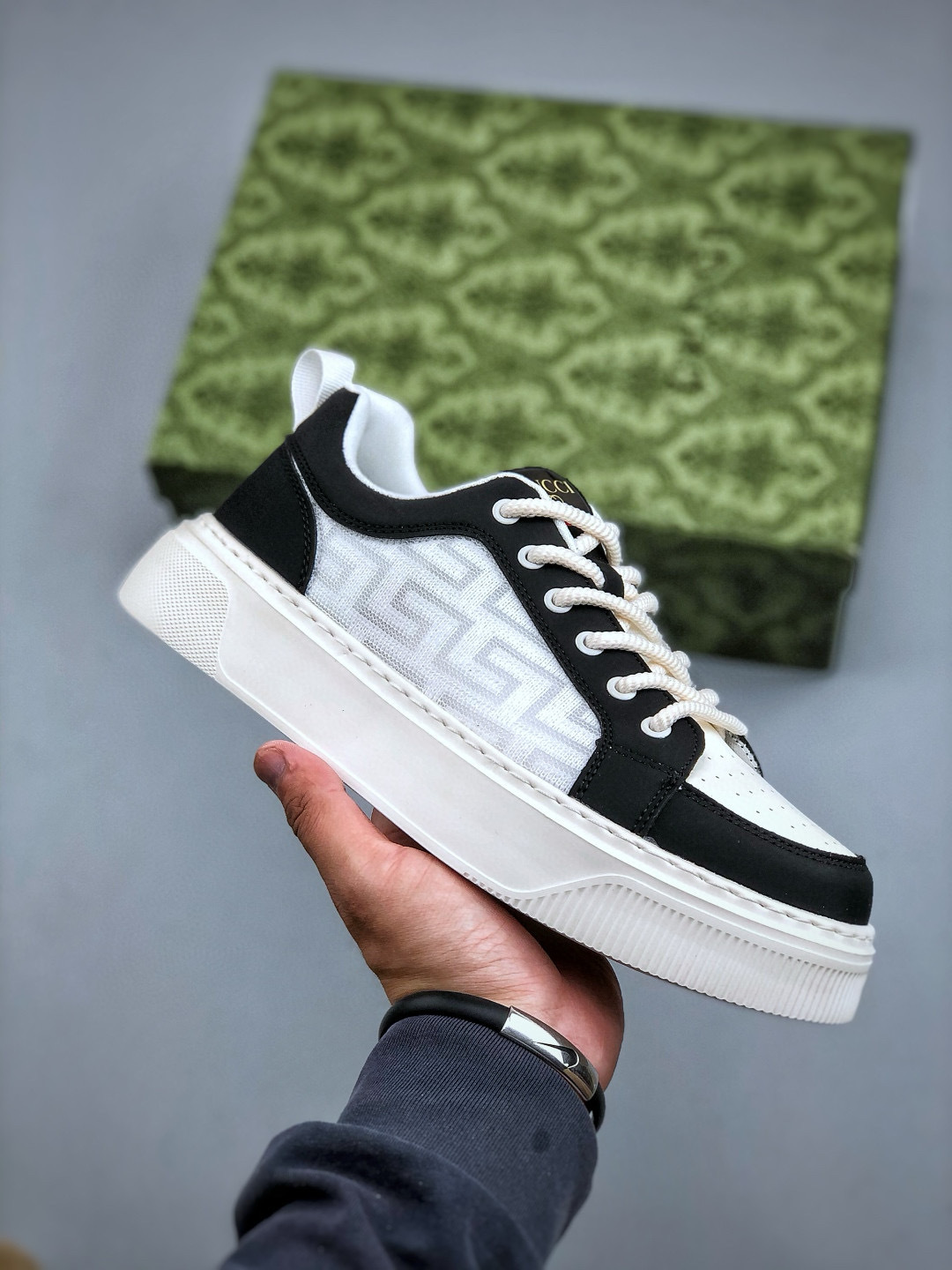 Gucci Screener-Inspired High-Top Sneakers in Black and White, Size 39-44 2 cmp i1747156355961 622 0 0