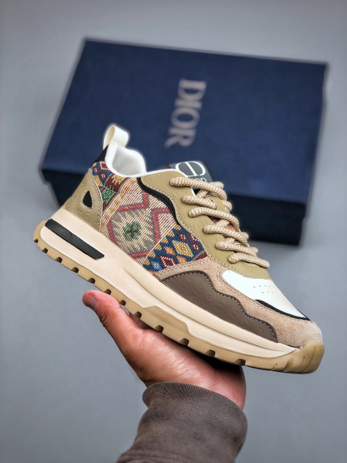 Dior D-Sketch Sneakers White Nylon and Calfskin Beige Suede, Size 39-44 1 Dior D-Sketch Sneakers White Nylon and Calfskin Beige Suede, Size 39-44