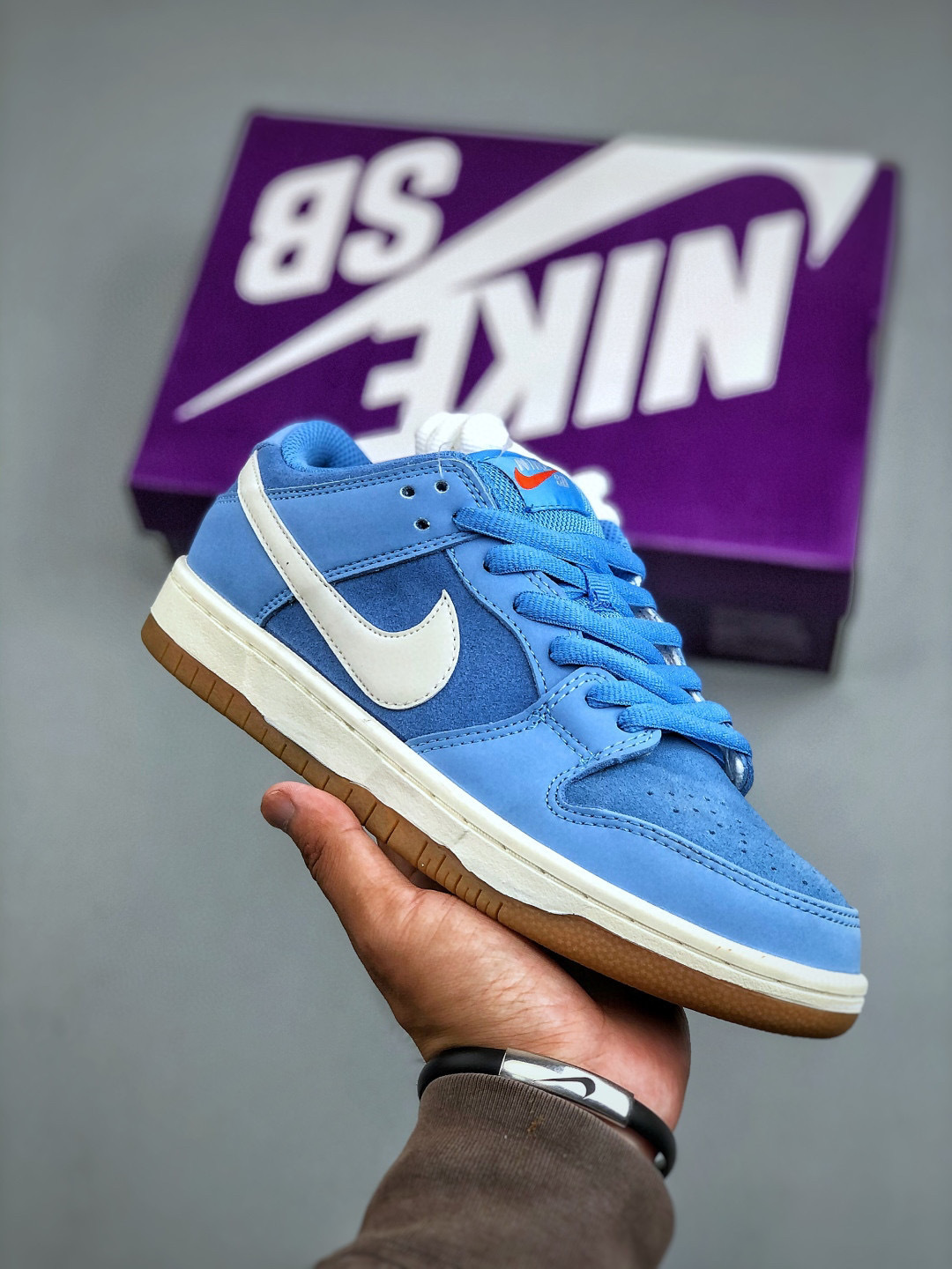 Nike SB Dunk Low Pro Sneakers - Blue/White Skateboarding Shoes HF3063-001