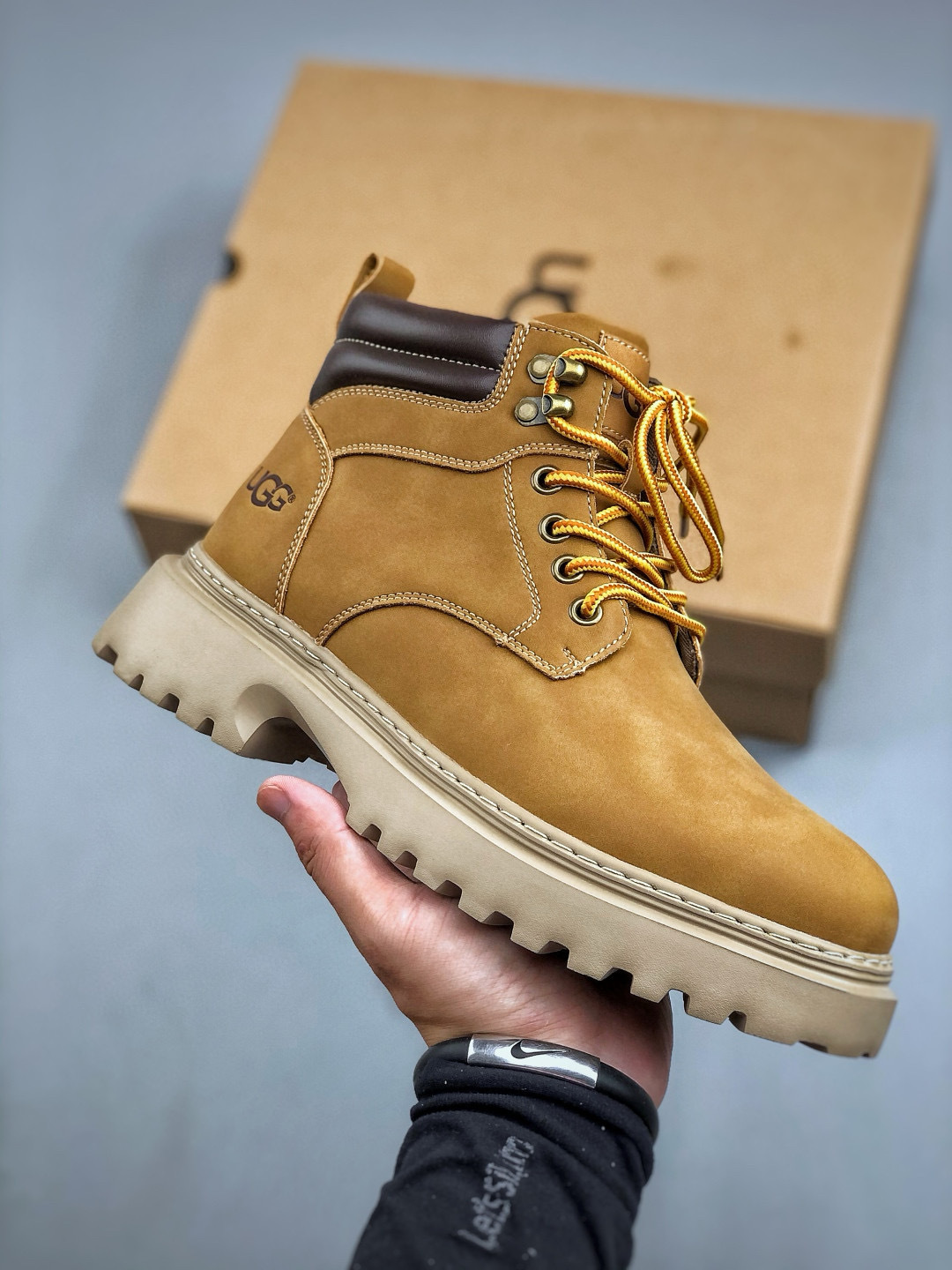 UGG Men's Tasman Weather Hybrid Mid-Top Leather Martin Boots - Comfort & Style