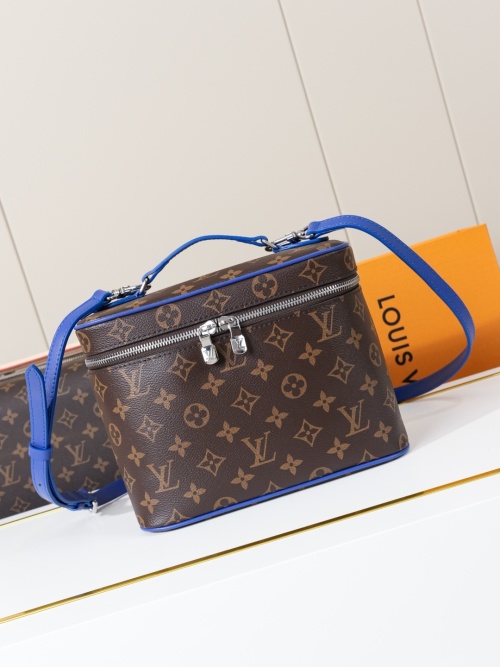 Louis Vuitton Nice BB Monogram Macassar Canvas Cosmetic Bag - Deep Blue 1 Louis Vuitton Nice BB Monogram Macassar Canvas Cosmetic Bag - Deep Blue