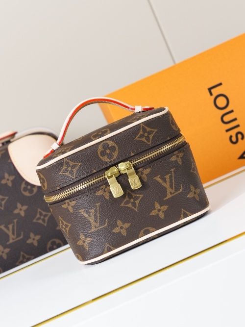Louis Vuitton Nice Nano Monogram Canvas Vanity Bag - Chic and Compact 1 Louis Vuitton Nice Nano Monogram Canvas Vanity Bag - Chic and Compact