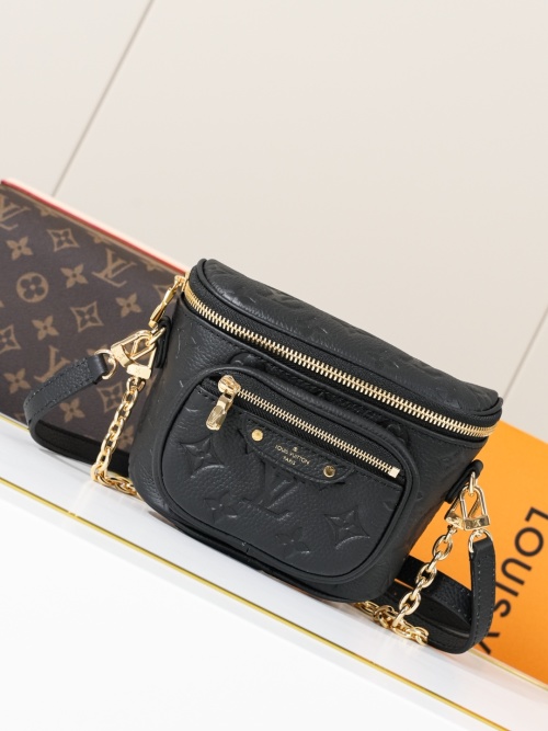 Louis Vuitton Mini Bumbag Monogram Empreinte Leather Black Crossbody Bag 1 Louis Vuitton Mini Bumbag Monogram Empreinte Leather Black Crossbody Bag