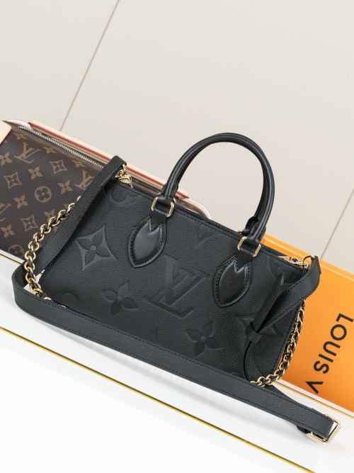 Louis Vuitton OnTheGo East West Black Monogram Empreinte Leather Handbag