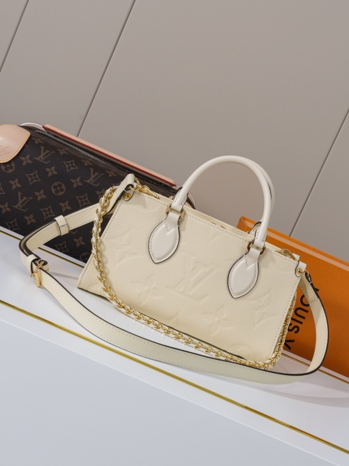 Louis Vuitton OnTheGo East West Bag Monogram Empreinte Leather - Cream 1 Louis Vuitton OnTheGo East West Bag Monogram Empreinte Leather - Cream