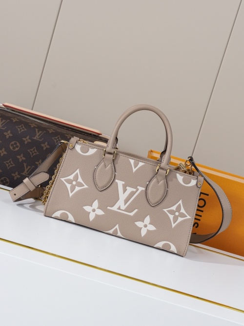 Louis Vuitton OnTheGo East West Bag Monogram Empreinte Leather - Taupe 1 Louis Vuitton OnTheGo East West Bag Monogram Empreinte Leather - Taupe