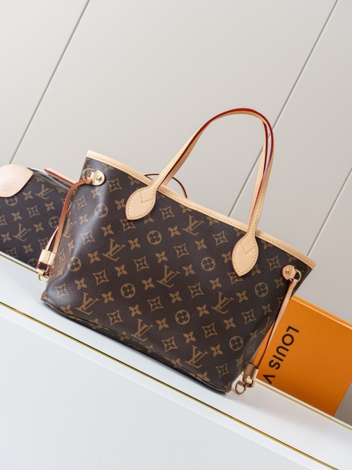 Louis Vuitton Neverfull Monogram Coated Canvas Small Tote Bag 1 Louis Vuitton Neverfull Monogram Coated Canvas Small Tote Bag