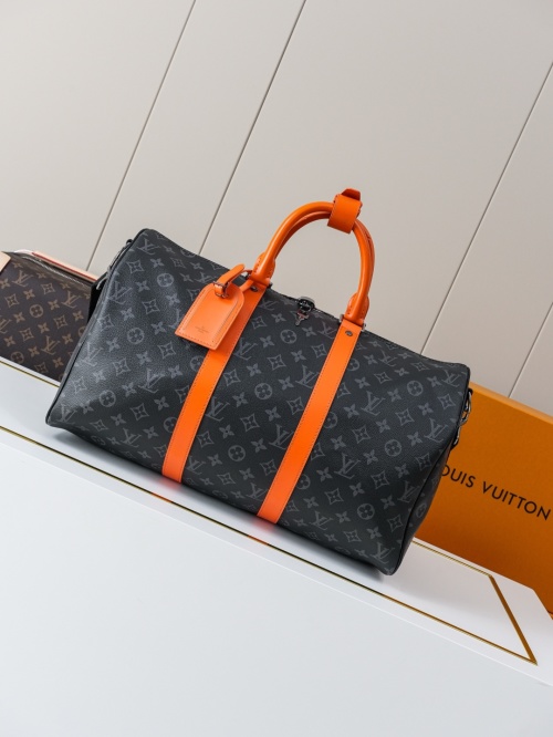 Louis Vuitton Keepall Bandouliere 45 Monogram Eclipse Travel Bag