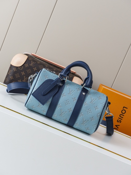 Louis Vuitton Keepall Bandouliere 25 Monogram Heritage Light Blue 1 Louis Vuitton Keepall Bandouliere 25 Monogram Heritage Light Blue