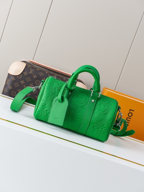 Louis Vuitton Keepall XS: Green Taurillon Monogram Leather Duffle Bag 1 Louis Vuitton Keepall XS: Green Taurillon Monogram Leather Duffle Bag