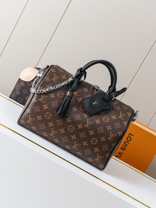 Louis Vuitton Speedy Soft 30 Dark Monogram Coated Canvas Handbag 1 Louis Vuitton Speedy Soft 30 Dark Monogram Coated Canvas Handbag
