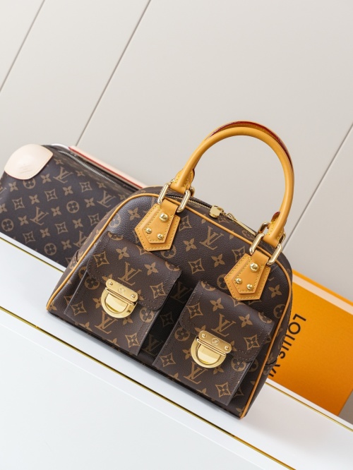 Louis Vuitton Manhattan Handbag, Monogram Canvas, Top Handle Bag, 30 x 12 x 20 cm 1 Louis Vuitton Manhattan Handbag, Monogram Canvas, Top Handle Bag, 30 x 12 x 20 cm