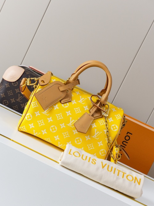 Louis Vuitton Speedy Bandoulière 25 Yellow Monogram Leather Satchel Bag 1 Louis Vuitton Speedy Bandoulière 25 Yellow Monogram Leather Satchel Bag