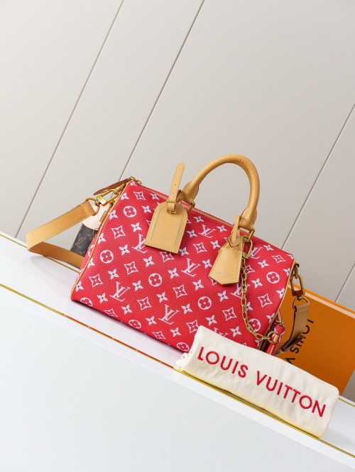 Louis Vuitton Speedy Bandoulière 30 Red Monogram Leather Handbag 1 Louis Vuitton Speedy Bandoulière 30 Red Monogram Leather Handbag