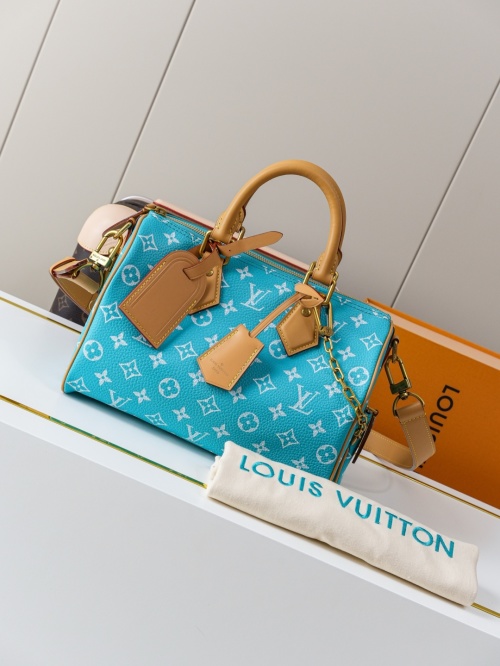 Louis Vuitton Speedy Bandoulière 25 Monogram Leather Handbag - Light Blue 1 Louis Vuitton Speedy Bandoulière 25 Monogram Leather Handbag - Light Blue