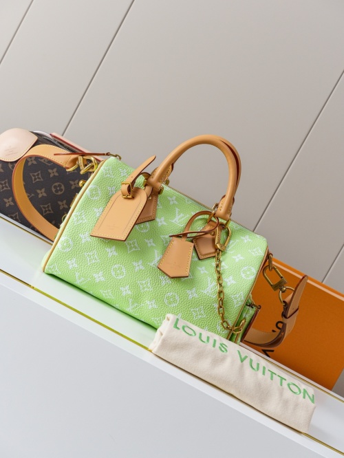 Louis Vuitton Speedy Bandoulière 25 Monogram Leather Handbag - Light Green 1 Louis Vuitton Speedy Bandoulière 25 Monogram Leather Handbag - Light Green