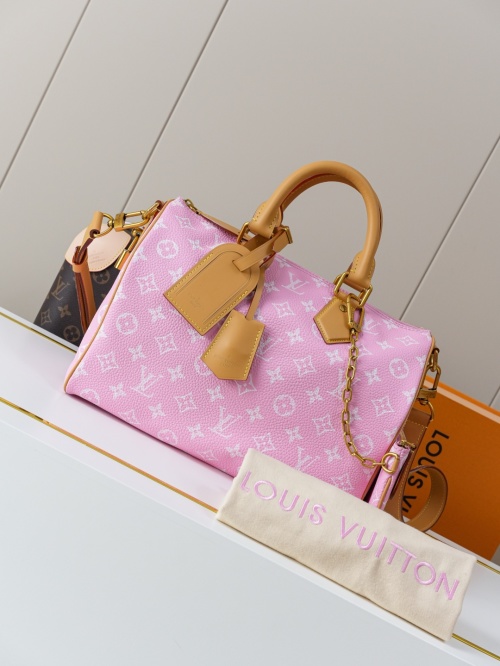 Louis Vuitton Pink Monogram Speedy Bandoulière 30 Leather Satchel Handbag 1 Louis Vuitton Pink Monogram Speedy Bandoulière 30 Leather Satchel Handbag