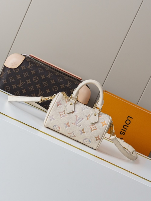 Louis Vuitton Nano Speedy Bag Monogram Empreinte Leather White 1 Louis Vuitton Nano Speedy Bag Monogram Empreinte Leather White