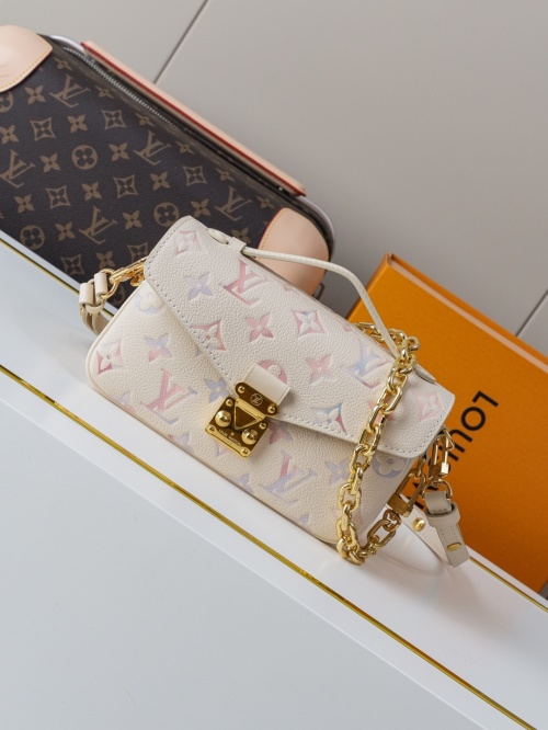 Louis Vuitton Pochette Métis East West Dream Bag, White Embossed Leather 1 Louis Vuitton Pochette Métis East West Dream Bag, White Embossed Leather