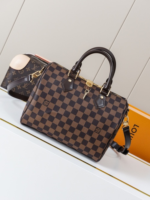 Louis Vuitton Speedy Bandoulière 25 Damier Ebene Canvas Handbag 1 Louis Vuitton Speedy Bandoulière 25 Damier Ebene Canvas Handbag