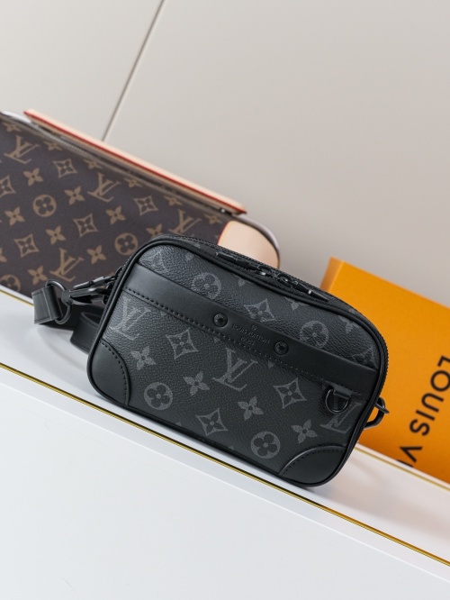 Louis Vuitton Monogram Eclipse Canvas Alpha Mini Handbag - Authentic Design 1 Louis Vuitton Monogram Eclipse Canvas Alpha Mini Handbag - Authentic Design