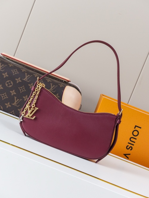 Louis Vuitton Bloom Pochette: Wine Red Calfskin Leather Shoulder Bag 1 Louis Vuitton Bloom Pochette: Wine Red Calfskin Leather Shoulder Bag