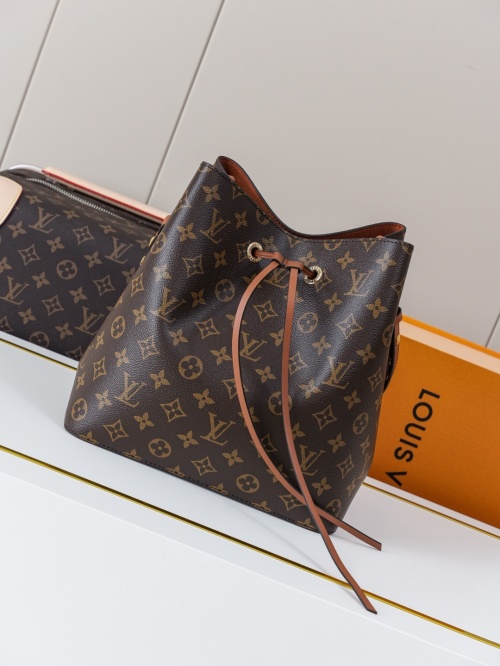 Louis Vuitton NéoNoé Monogram Canvas Bucket Bag Caramel M44887 1 Louis Vuitton NéoNoé Monogram Canvas Bucket Bag Caramel M44887