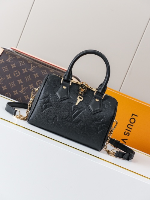 Louis Vuitton Speedy Bandoulière 20 Black Monogram Empreinte Leather Handbag 1 Louis Vuitton Speedy Bandoulière 20 Black Monogram Empreinte Leather Handbag