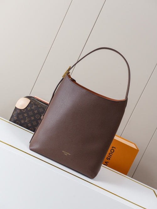 Louis Vuitton Low Key Hobo Medium Bag in Brown Smooth Leather 1 Louis Vuitton Low Key Hobo Medium Bag in Brown Smooth Leather