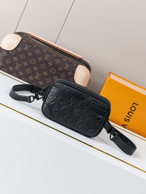 Louis Vuitton Alpha Mini Handbag Monogram Shadow Leather - Black 1 Louis Vuitton Alpha Mini Handbag Monogram Shadow Leather - Black
