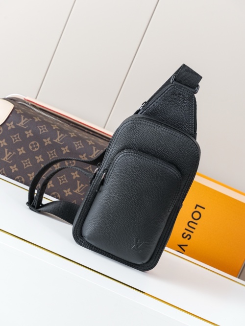 Louis Vuitton Avenue Sling Bag PM Black Waxed Leather Crossbody Bag 1 Louis Vuitton Avenue Sling Bag PM Black Waxed Leather Crossbody Bag
