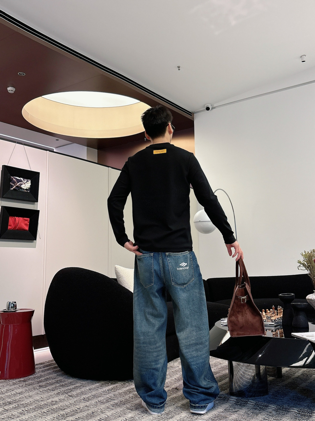 LV ，2025秋冬最新款，高端刺绣/工艺图案装饰logo，专柜同步有售，原单狠货，爆款时尚休闲圆领长袖