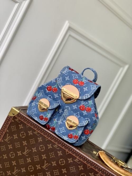 Louis Vuitton x Murakami Venice Backpack Monogram Denim with Cherry Embroidery 1 Louis Vuitton x Murakami Venice Backpack Monogram Denim with Cherry Embroidery