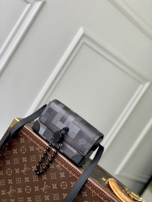 Louis Vuitton Steamer Mini Handbag Damoflage Black Coated Canvas 1 Louis Vuitton Steamer Mini Handbag Damoflage Black Coated Canvas