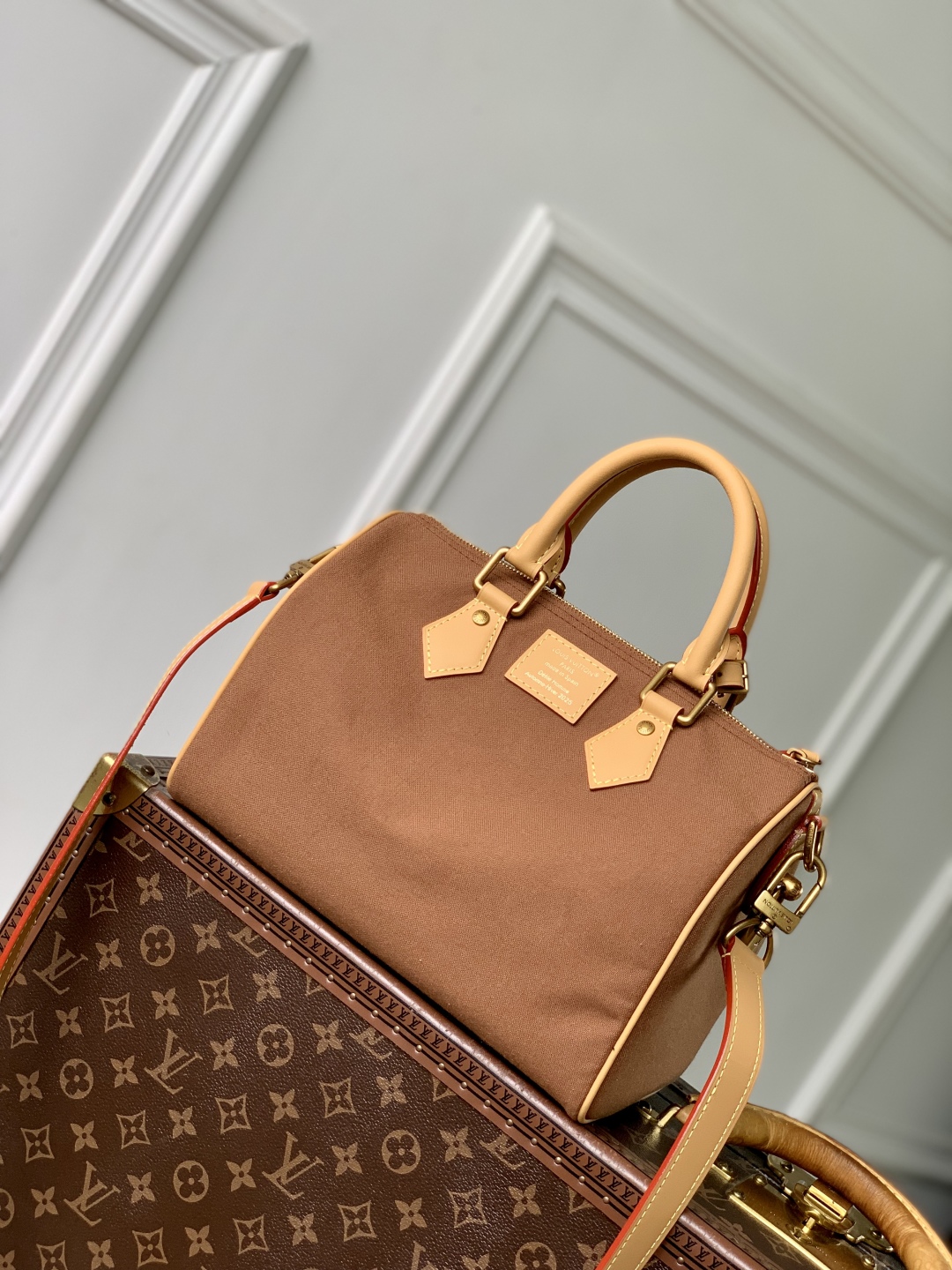 Louis Vuitton Speedy Pharrell and Nigo Collection Brown Canvas Satchel 4 cmp i1752311317894 1367 0 2