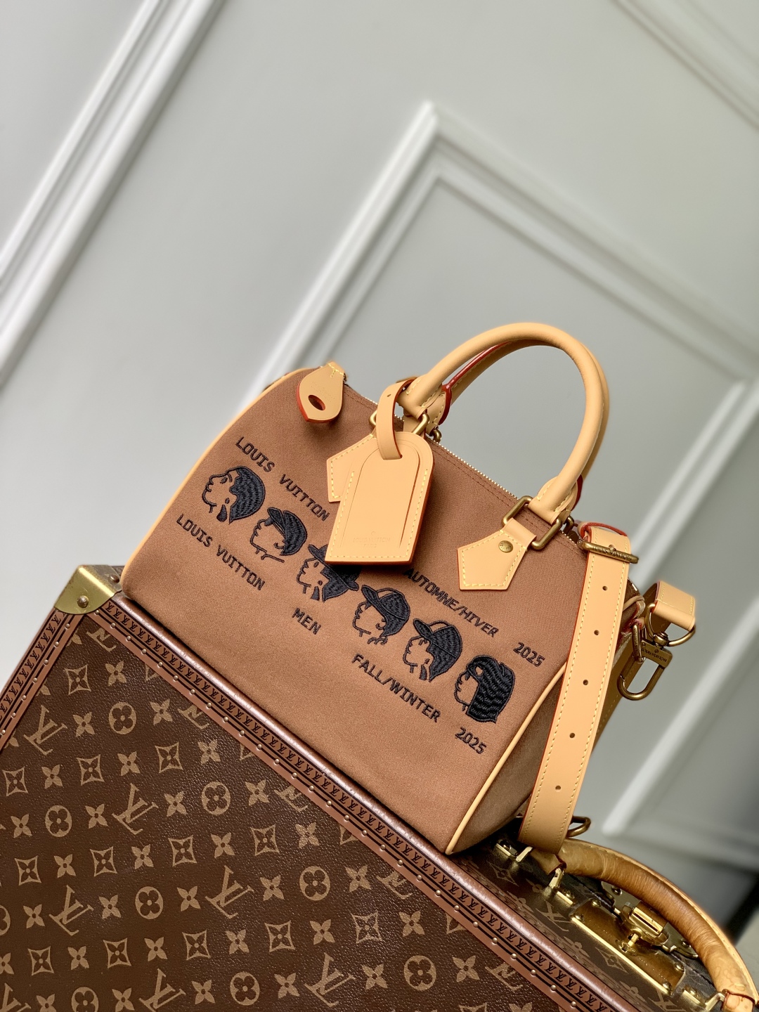 Louis Vuitton Speedy Pharrell and Nigo Collection Brown Canvas Satchel 2 cmp i1752311317894 3021 0 0