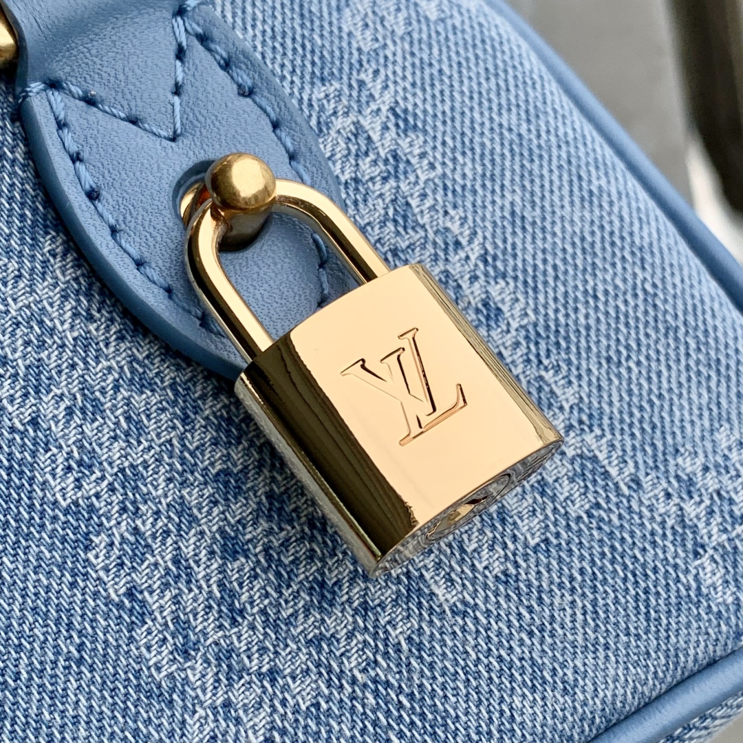 Louis Vuitton Speedy 18 Bandoulière Damier Denim 3D Cotton Canvas Top Handle Bag 8 cmp i1753083211734 8924 0 6