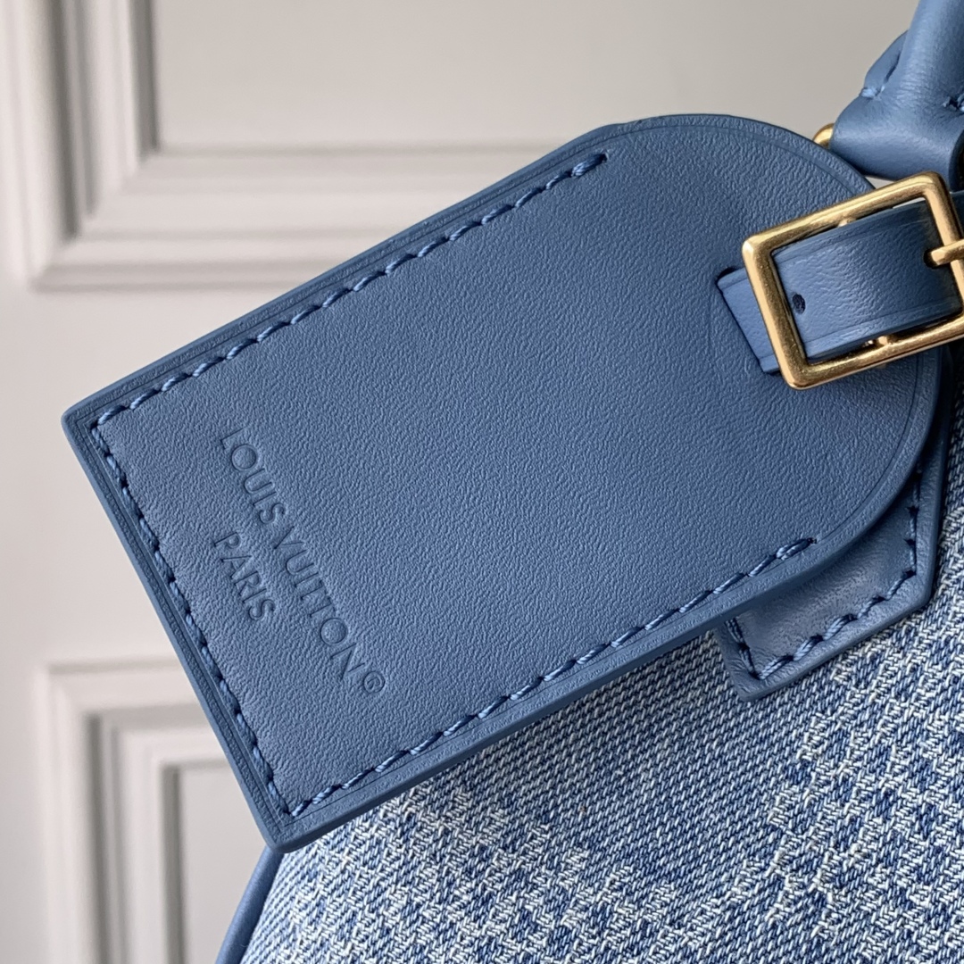 Louis Vuitton Speedy 18 Bandoulière Damier Denim 3D Cotton Canvas Top Handle Bag 6 cmp i1753083211736 3843 0 4