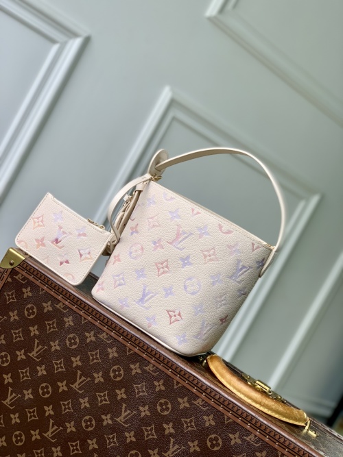 Louis Vuitton All In BB Handbag Monogram Embossed Leather Watercolor Gradient 1 Louis Vuitton All In BB Handbag Monogram Embossed Leather Watercolor Gradient