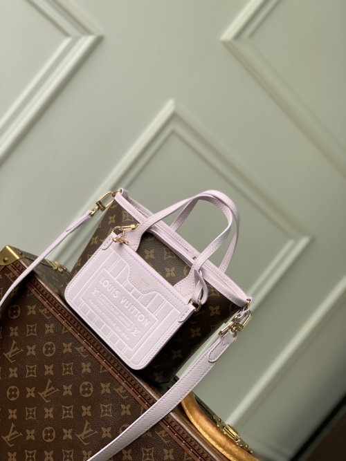 Louis Vuitton Neverfull Bandouliere Inside Out BB Misty Lilac Monogram Canvas 1 Louis Vuitton Neverfull Bandouliere Inside Out BB Misty Lilac Monogram Canvas