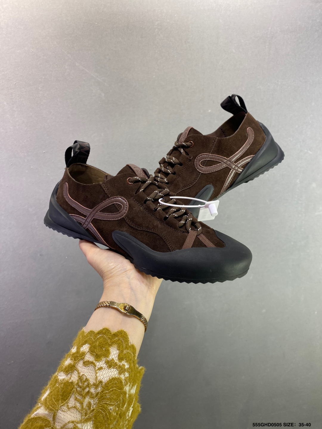 LOEWE罗意威 Grip 提花织带圆头系带低帮生活休闲鞋-Top High Quatity Cheap Sneakers Fashion Clothing Clothes Bags handbags Shoes of all Brand wholesale With The best Quality And Beautiful Price from China Factory Chinese suppliers wholesaler seller LOEWE罗意威 Grip 提花织带圆头系带低帮生活休闲鞋