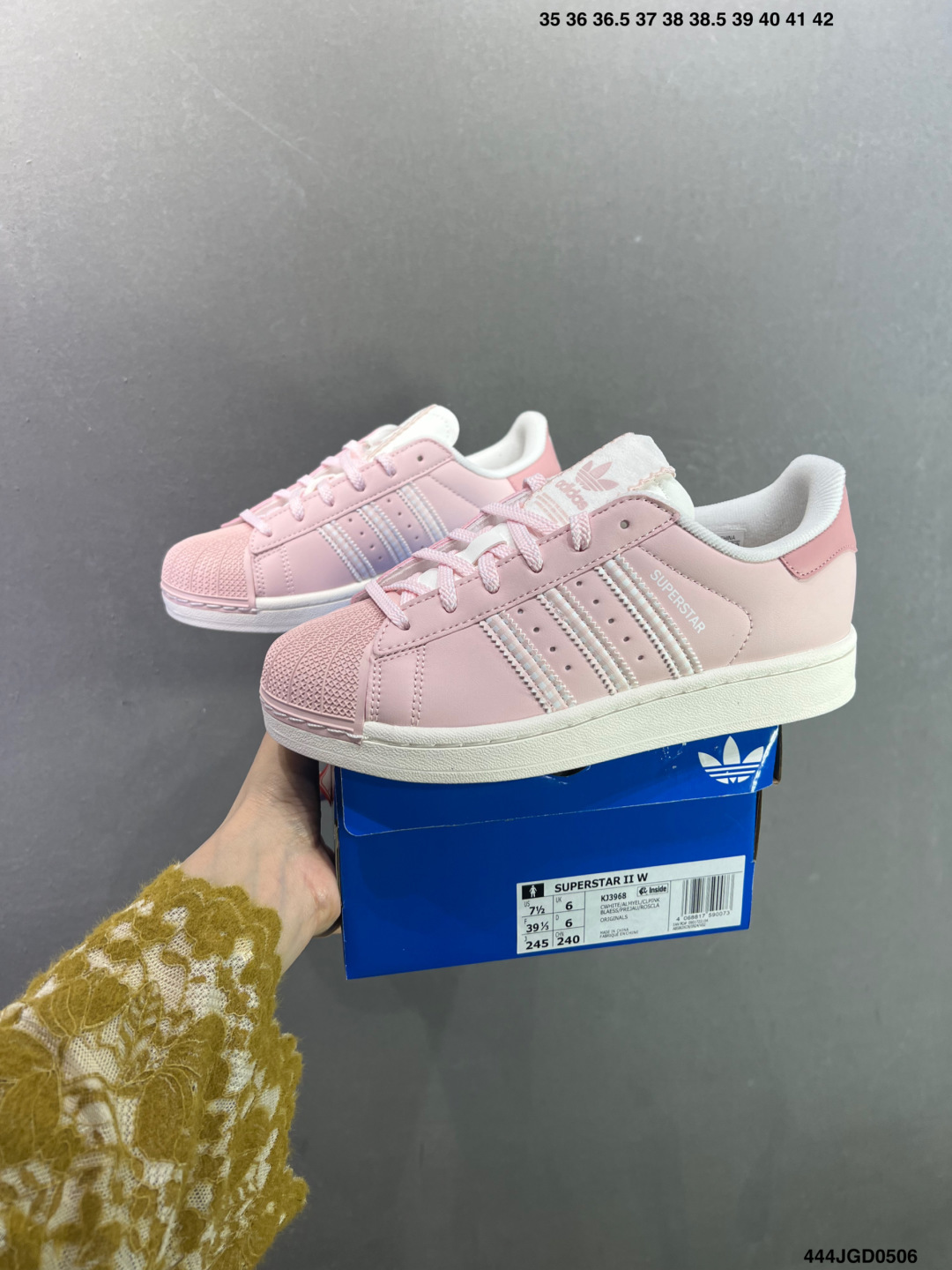 adidas originals SUPERSTAR II舒适百搭时尚潮流 贝壳头系列低帮经典百搭休闲运动板鞋 色 JQ8777