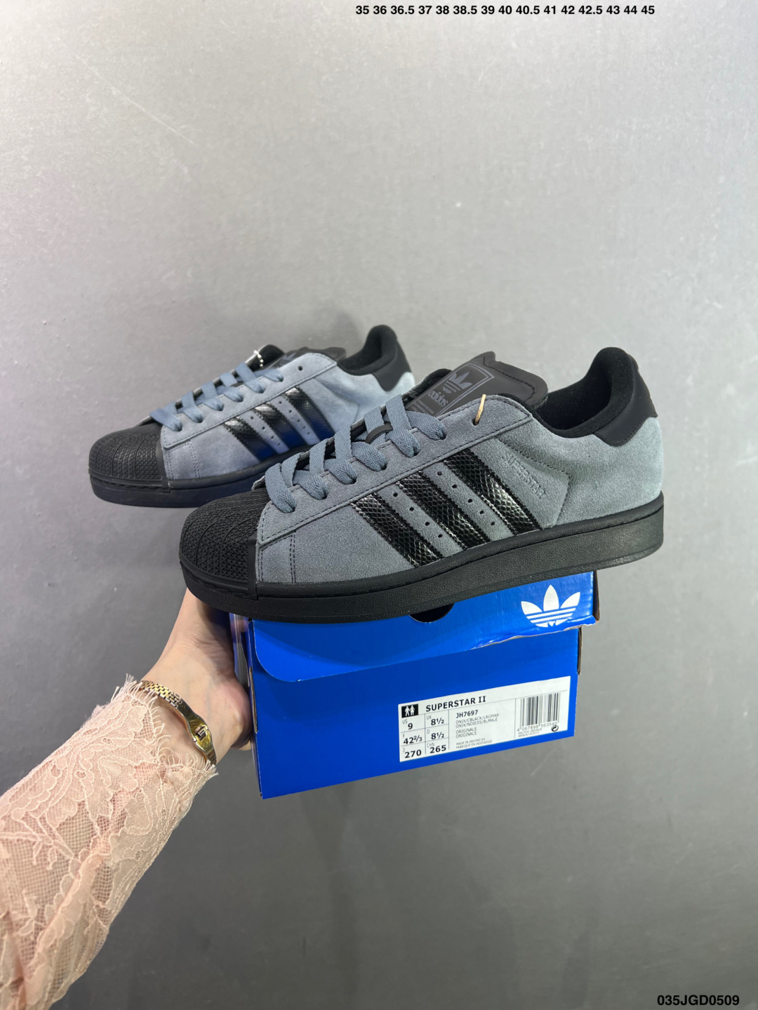 Adidas三叶草 Originals Superstar II 贝壳头系列低帮经典百搭休闲运动板鞋 EG4959