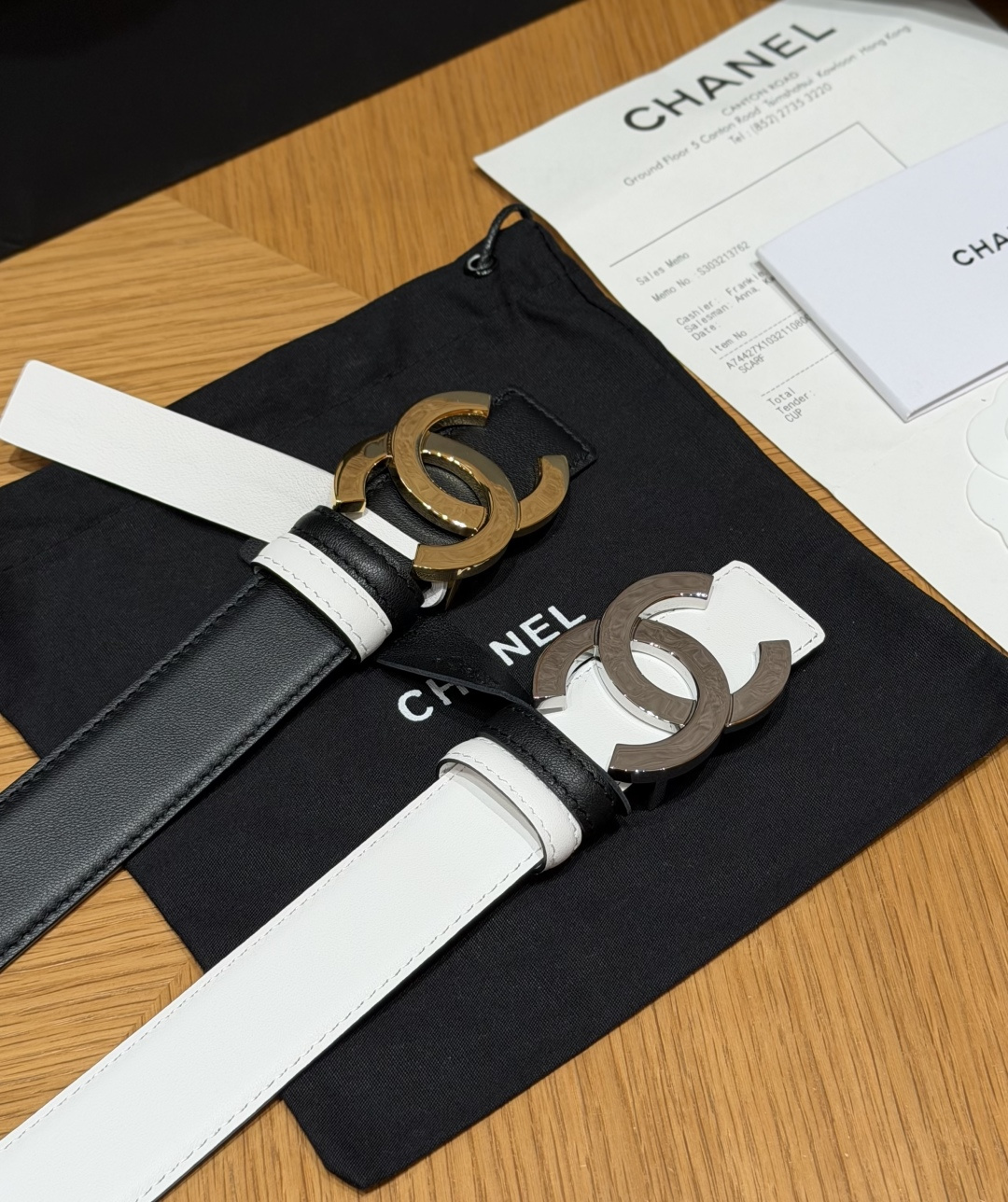 -香家✨ Leather Belt 30mm 皮质腰带 双面小牛皮腰带,经典双C带扣设计。小牛皮与金属。两种配色随心切换 -香家✨ Leather Belt 30mm 皮质腰带 双面小牛皮腰带,经典双C带扣设计。小牛皮与金属。两种配色随心切换