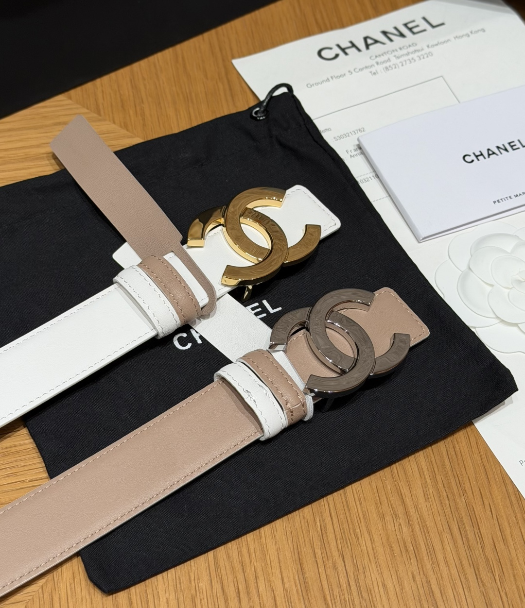 -香家✨ Leather Belt 30mm 皮质腰带 双面小牛皮腰带,经典双C带扣设计。小牛皮与金属。两种配色随心切换 -香家✨ Leather Belt 30mm 皮质腰带 双面小牛皮腰带,经典双C带扣设计。小牛皮与金属。两种配色随心切换