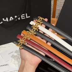 - 香家✨ Leather Belt 15mm 皮质腰带 双面小牛皮腰带,经典双C带扣设计。小牛皮与金属。15毫米超细皮 - 香家✨ Leather Belt 15mm 皮质腰带 双面小牛皮腰带,经典双C带扣设计。小牛皮与金属。15毫米超细皮